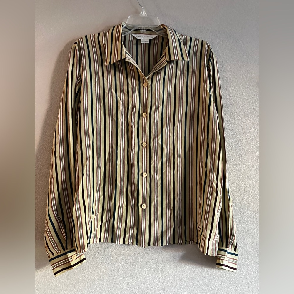 Casual Corner Vintage Silk Button Down